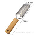 Pedicure Foot Scraper Bamboo and Stainless Steel for Dead Skin Manufactory